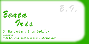 beata iris business card